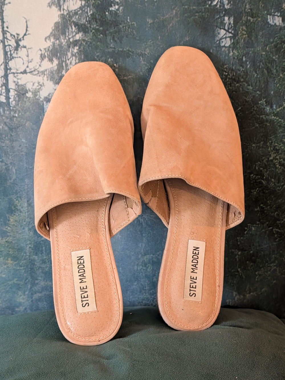 Steve Madden Women’s Slip-On Suede Mules in Tan